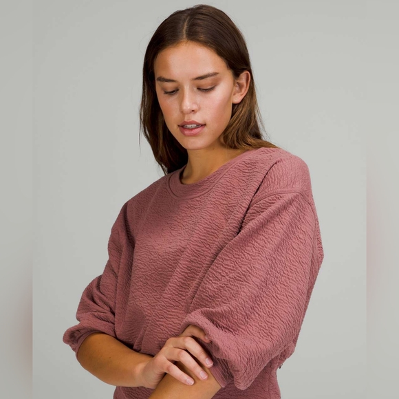 Lululemon Textured Crewneck Pullover In Spiced Chai - Picture 3 of 10